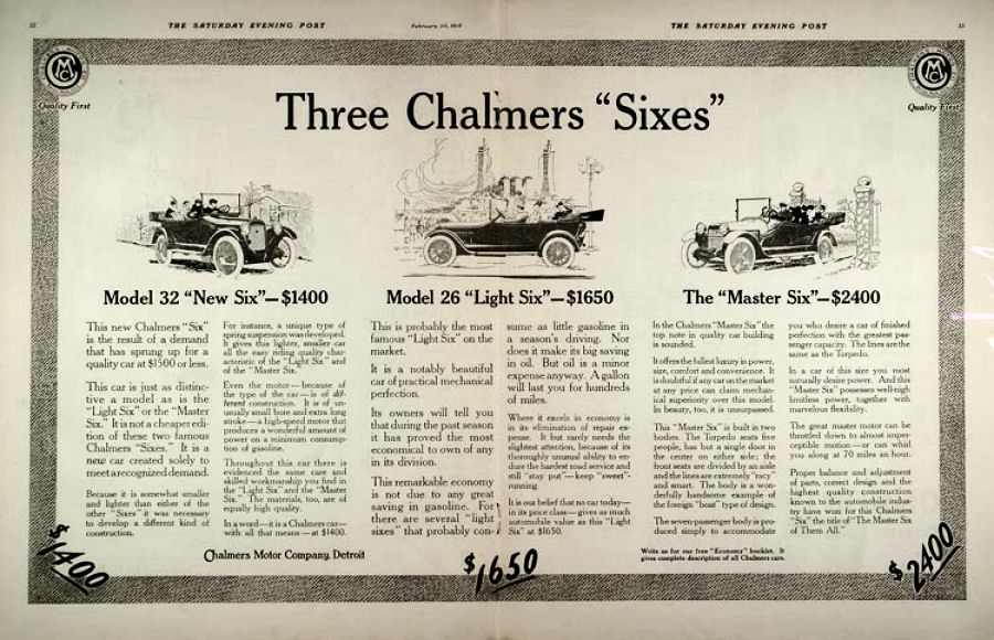 1915 Chalmers Auto Advertising